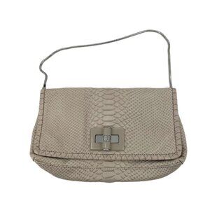 Talbots Pink Leather Top Handle Bag | Animal Print Detail